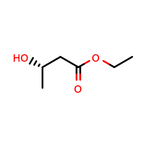 Chemical structure of (S)-Ethyl 3-hydroxybutanoate , CAS 56816-01-4, AChemBlock T101108