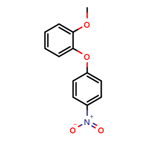 Chemical structure of 1-(4-nitrophenoxy)-2-methoxybenzene , CAS 32795-85-0, AChemBlock T101132