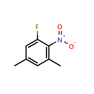 Chemical structure of 1-fluoro-3,5-dimethyl-2-nitrobenzene , CAS 315-13-9, AChemBlock T101135