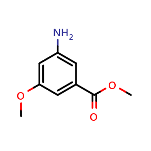 Chemical structure of Methyl 3-amino-5-methoxybenzoate , CAS 217314-47-1, AChemBlock T101153