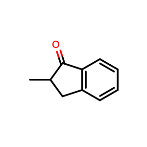 Chemical structure of 2-methylindan-1-one , CAS 17496-14-9, AChemBlock T101163