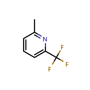 Chemical structure of 2-Methyl-6-(trifluoromethyl)pyridine , CAS 1620-72-0, AChemBlock T101166