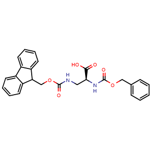Chemical structure of N-Cbz-3-(Fmoc-amino)-L-alanine , CAS 142855-80-9, AChemBlock T101172