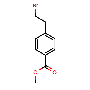Chemical structure of Methyl 4-(2-bromoethyl)benzoate , CAS 136333-97-6, AChemBlock T101174