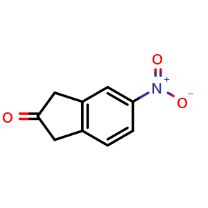 Chemical structure of 5-Nitro-1H-inden-2(3H)-one , CAS 116530-60-0, AChemBlock T101183