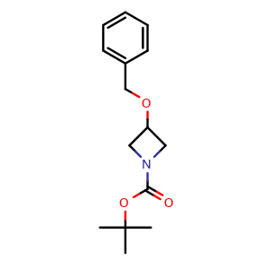 Chemical structure of tert-butyl 3-(benzyloxy)azetidine-1-carboxylate , CAS 1027995-71-6, AChemBlock T101188