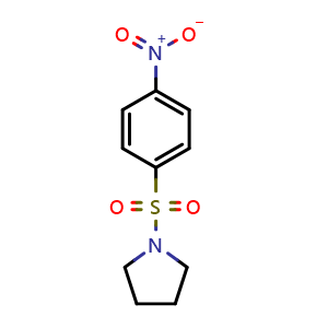 Chemical structure of 1-(4-Nitrophenylsulfonyl)pyrrolidine , CAS 175278-37-2, AChemBlock T101210