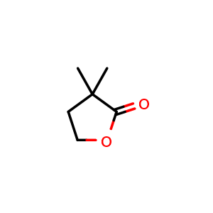 Chemical structure of 3,3-Dimethyldihydrofuran-2(3H)-one , CAS 3709-08-8, AChemBlock T101212