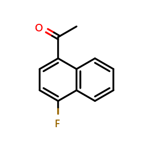 Chemical structure of 4-fluoro-1-acetonaphthone , CAS 316-68-7, AChemBlock T101215