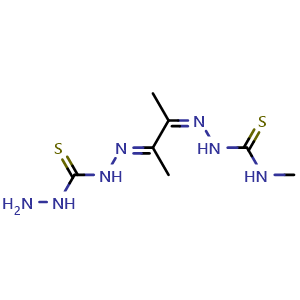 (2Z)-2-(3-(2-(hydrazinecarbonothioyl)hydrazono)butan-2-ylidene)-N-methylhydrazinecarbothioamide