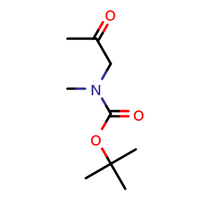 Chemical structure of N-Boc-N-methyl-2-oxopropan-1-amine , CAS 532410-39-2, AChemBlock T101233