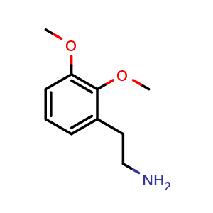 Chemical structure of 2,3-Dimethoxybenzeneethanamine , CAS 3213-29-4, AChemBlock T101238