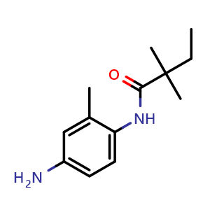Chemical structure of N-(4-Amino-2-methylphenyl)-2,2-dimethylbutanamide , CAS 946736-77-2, AChemBlock T101247