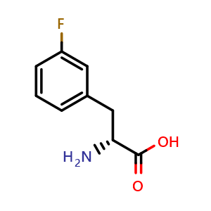 Chemical structure of 3-Fluoro-D-phenylalanine , CAS 110117-84-5, AChemBlock T101276