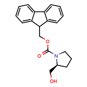 Chemical structure of (S)-1-Fmoc-2-(hydroxymethyl)-pyrrolidine , CAS 148625-77-8, AChemBlock T101279
