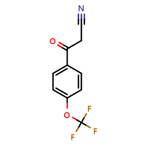 Chemical structure of (4-Trifluoromethoxybenzoyl)acetonitrile , CAS 122454-46-0, AChemBlock T101294