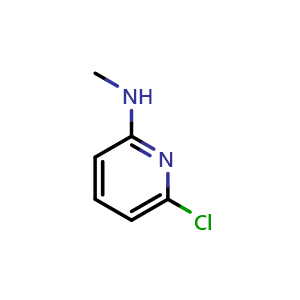 Chemical structure of 6-chloro-N-methylpyridin-2-amine , CAS 89026-78-8, AChemBlock T101305