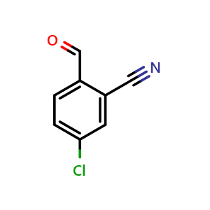 Chemical structure of 5-Chloro-2-formylbenzonitrile , CAS 77532-88-8, AChemBlock T101315