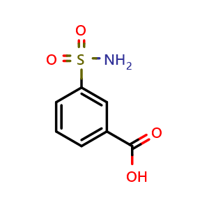 Chemical structure of 3-Sulfamoylbenzoic acid , CAS 636-76-0, AChemBlock T101324