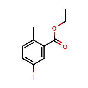Chemical structure of Ethyl 5-iodo-2-methylbenzoate , CAS 612833-45-1, AChemBlock T101327