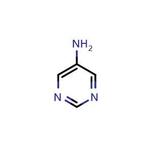 Chemical structure of pyrimidin-5-amine , CAS 591-55-9, AChemBlock T101332