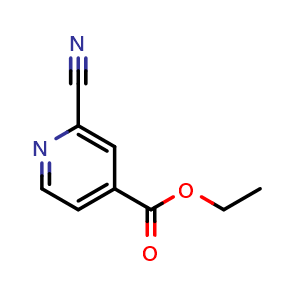 Chemical structure of Ethyl 2-cyanoisonicotinate , CAS 58481-14-4, AChemBlock T101333