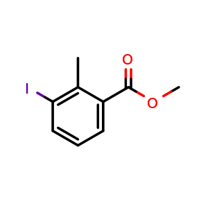 Chemical structure of Methyl 3-iodo-2-methylbenzoate , CAS 52570-33-9, AChemBlock T101339