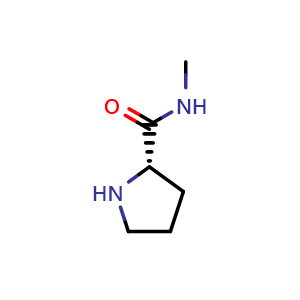 Chemical structure of (2S)-N-methylpyrrolidine-2-carboxamide , CAS 52060-82-9, AChemBlock T101340