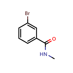 Chemical structure of 3-Bromo-N-methylbenzamide , CAS 49834-22-2, AChemBlock T101341