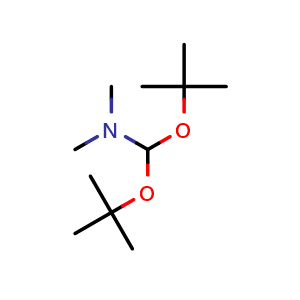 Chemical structure of [bis(tert-butoxy)methyl]dimethylamine , CAS 36805-97-7, AChemBlock T101353