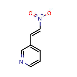 Chemical structure of 3-(2-nitroethenyl)pyridine , CAS 3156-52-3, AChemBlock T101357