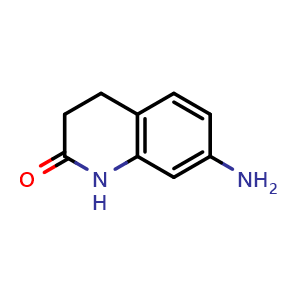 Chemical structure of 7-Amino-3,4-dihydro-2(1H)-quinolinone , CAS 22246-07-7, AChemBlock T101365