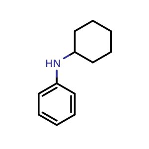 Chemical structure of N-Cyclohexylaniline , CAS 1821-36-9, AChemBlock T101373