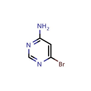 Chemical structure of 4-Amino-6-bromopyrimidine , CAS 1159818-57-1, AChemBlock T101387