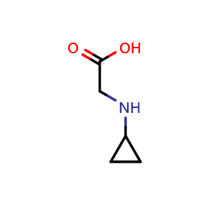 Chemical structure of N-Cyclopropylglycine , CAS 10294-18-5, AChemBlock T101410