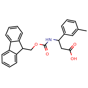 Chemical structure of Fmoc-(RS)-3-Amino-3-(3-methylphenyl)-propionic acid , CAS 284492-06-4, AChemBlock T101449