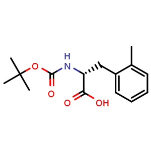 Chemical structure of Boc-D-Phe(2-Me)-OH , CAS 80102-29-0, AChemBlock T101487