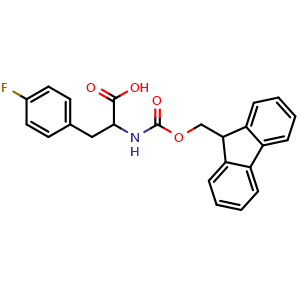 Chemical structure of FMOC-P-FLUORO-DL-PHE-OH , CAS 264276-42-8, AChemBlock T101503