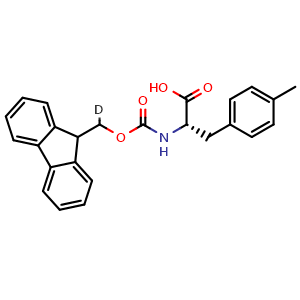 Chemical structure of Fmoc-D-4-Methylphenylalanine , CAS 204260-38-8, AChemBlock T101509