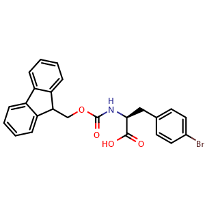 Chemical structure of Fmoc-L-4-Bromophenylalanine , CAS 198561-04-5, AChemBlock T101511