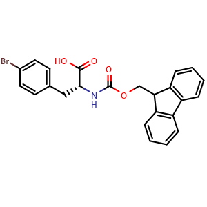 Chemical structure of Fmoc-D-4-Bromophenylalanine , CAS 198545-76-5, AChemBlock T101515