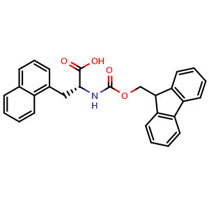 Chemical structure of Fmoc-D-3-(1-Naphthyl)-alanine , CAS 138774-93-3, AChemBlock T101525