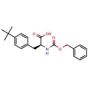Chemical structure of CBZ-L-4-tButylphenylalanine , CAS 1270292-81-3, AChemBlock T101542