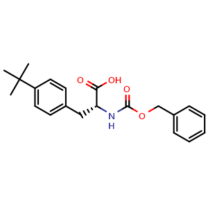Chemical structure of CBZ-D-4-tButylphenylalanine , CAS 1270290-73-7, AChemBlock T101543