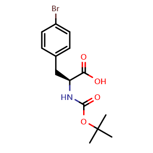 Chemical structure of Boc-L-4-Bromophenylalanine , CAS 62129-39-9, AChemBlock T101545