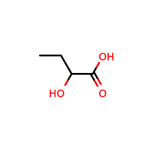 Chemical structure of 2-Hydroxybutanoic acid , CAS 600-15-7, AChemBlock T101559