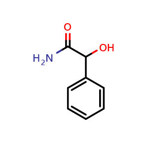 Chemical structure of a-Hydroxy-benzeneacetamide , CAS 4410-31-5, AChemBlock T101596
