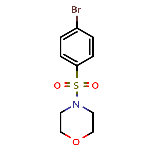 Chemical structure of 4-(4-bromophenyl)sulfonylmorpholine , CAS 834-67-3, AChemBlock T101612