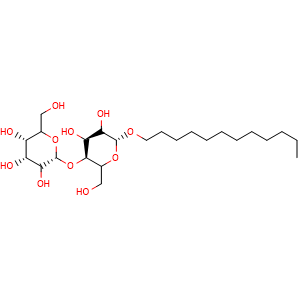 Chemical structure of N-Dodecyl b-D-maltoside , CAS 69227-93-6, AChemBlock T101621