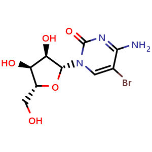 Chemical structure of 5-Bromocytidine , CAS 3066-86-2, AChemBlock T101644